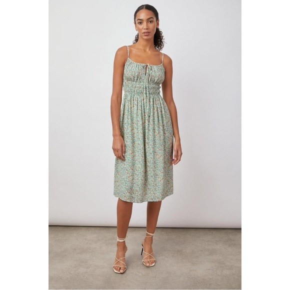 Rails Dainty Octavia Dress Green Summer Meadow Midi Dress Size XS NWT Sundress - Picture 12 of 14